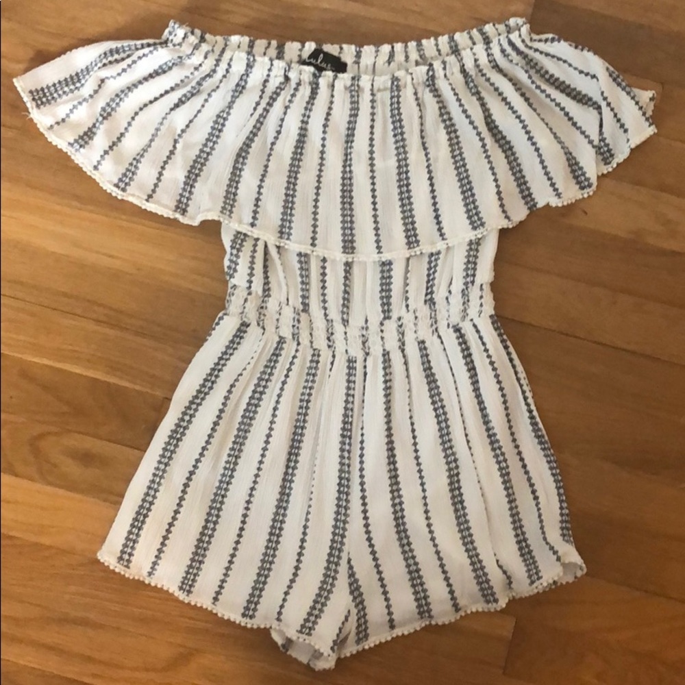 Off-the-shoulder romper